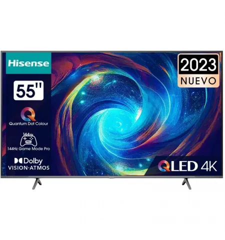55" QLED SMART Телевизор Hisense 55E7KQ Pro, 3840x2160 4K UHD, VIDAA U7.0, Серый
