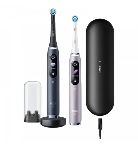 Электрическая зубная щетка Braun Oral-B iO 9 Duo, Black Onyx | Rose Quartz