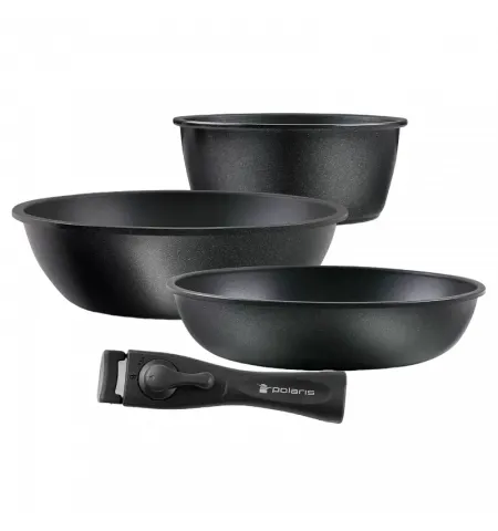 Набор посуды Polaris EasyKeep-4D, Чёрный