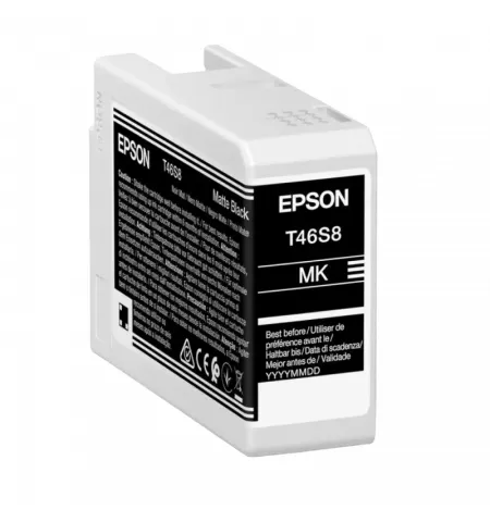 Картридж чернильный Epson T46S8 UltraChrome PRO 10 Ink, 25мл, Матовый Черный