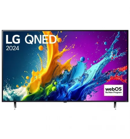 86" QNED SMART Телевизор LG 86QNED80T6A, 3840x2160 4K UHD, webOS, Чёрный