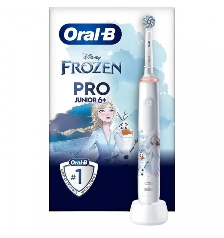 Электрическая зубная щетка Braun Oral-B Junior Frozen PRO 3, Белый