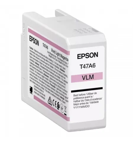 Картридж чернильный Epson T47A6 UltraChrome PRO 10 INK, 50мл, Пурпурный