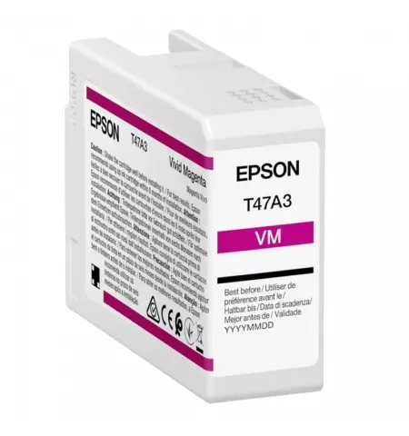 Картридж чернильный Epson T47A3 UltraChrome PRO 10 INK, 50мл, Пурпурный