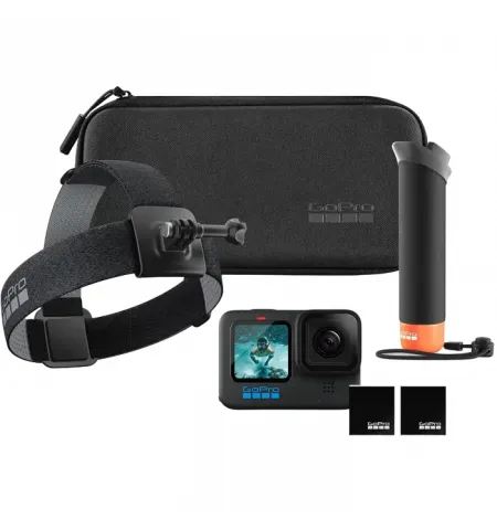 Экшн-камера GoPro Hero 12 + Enduro + Head Strap + Handler Floating, Чёрный
