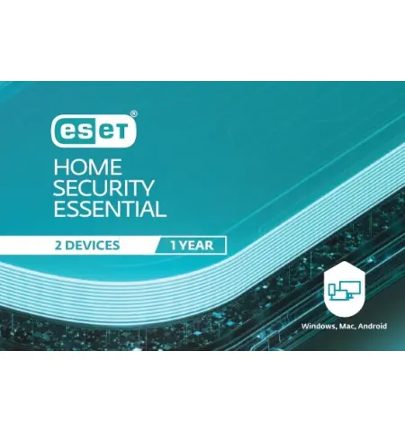 ESET Home Security ESSENTIAL 1 year. For protection 2 objects.