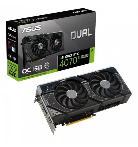 Видеокарта ASUS DUAL-RTX4070TIS-O16G, 16GB GDDR6X 256бит