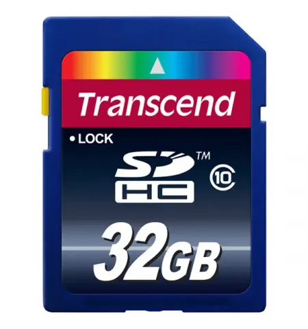 Карта памяти Transcend microSDHC Class 10, 32Гб (TS32GSDHC10)