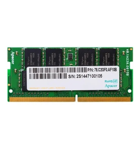 Оперативная память Apacer AS04GGB24CETBGH, DDR4 SDRAM, 2400 МГц, 4Гб, AS04GGB24CETBGH