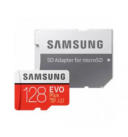 Карта памяти Samsung EVO Plus MicroSD, 128Гб (MB-MC128GA/RU)