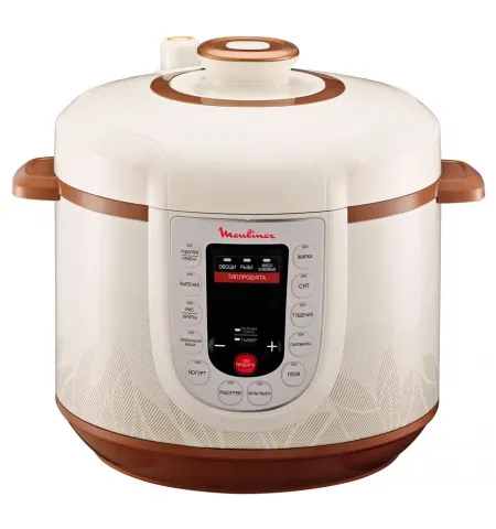 Мультиварка-скороварка Moulinex Fastcooker CE501132, Коричневый | Белый