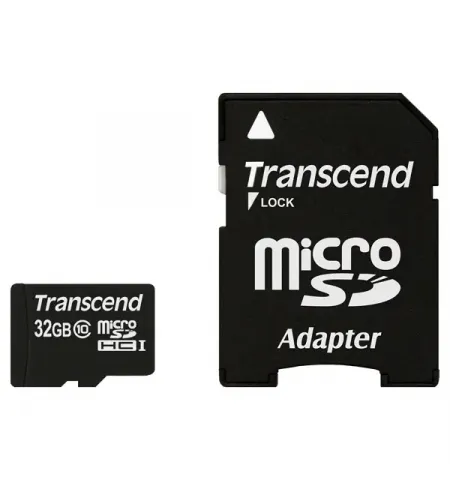 Карта памяти Transcend microSDHC Class 10, 32Гб (TS32GUSDHC10)