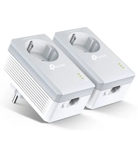 Powerline Adapter TP-Link, TL-PA4010P KIT, AV600, 1x100Mbps Port, Passthrough