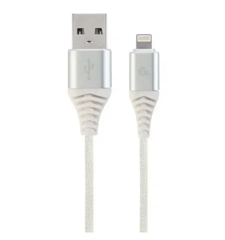 Кабель для зарядки и синхронизации Cablexpert CC-USB2B-AMLM-2M-BW2, USB Type-A/Lightning, 2м, Белый