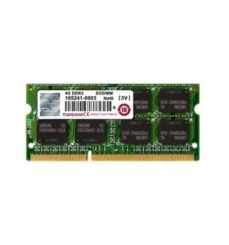 4GB DDR3 1333MHz SODIMM 204pin Transcend PC10600, CL9, 1.5V