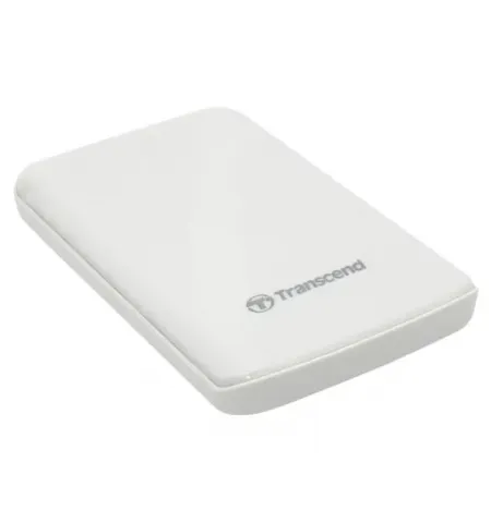 Внешний портативный жесткий диск Transcend StoreJet 25D3,  1 TB, Глянцевый Белый (TS1TSJ25D3W)