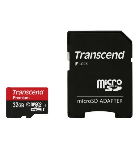 Карта памяти Transcend microSDHC Class 10, 32Гб (TS32GUSDU1)