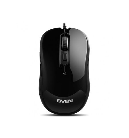 SVEN RX-520S, Optical Mouse, Antistress Silent 3200 dpi, USB, Black