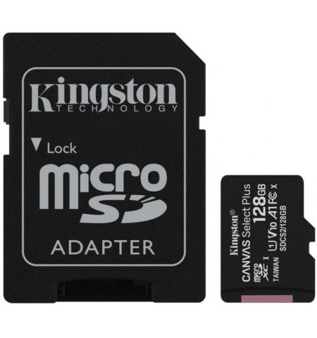 Карта памяти Kingston Canvas Select Plus microSD 128GB