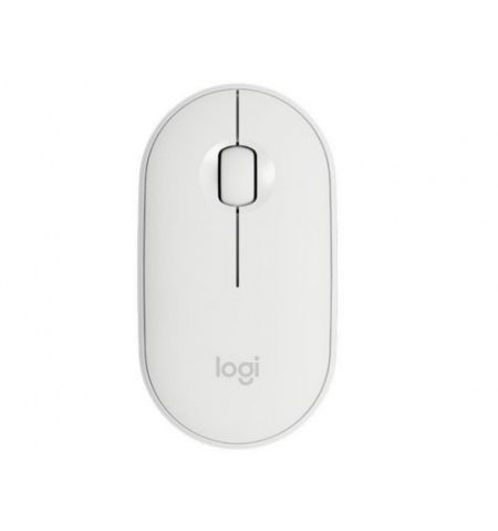 Logitech Wireless Mouse Pebble M350 White, Optical Mouse for Notebooks,