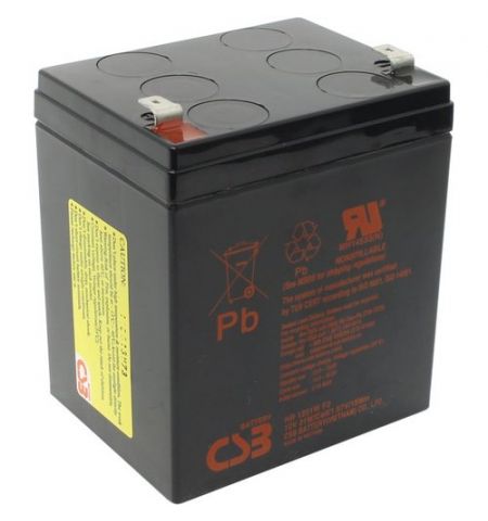 CSB Battery 12V 5AH, HR 1221W F2, 3-5 Years Life Time