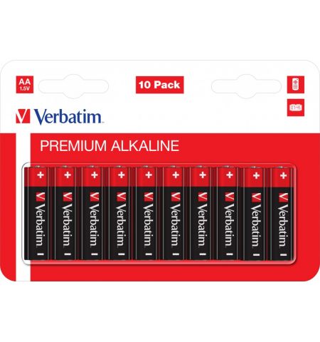 Verbatim Alcaline Battery AA, 10pcs, Blister pack