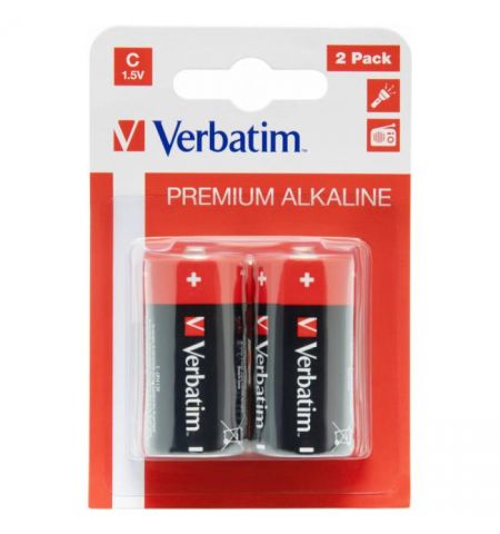 Verbatim Alcaline Battery C, 2pcs, Blister pack