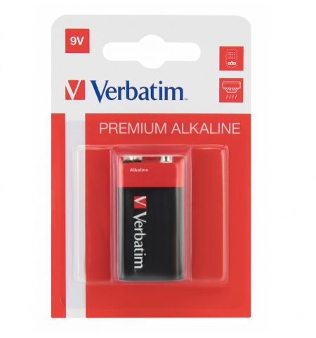 Verbatim Alcaline Battery 9V, 1pcs, Blister pack