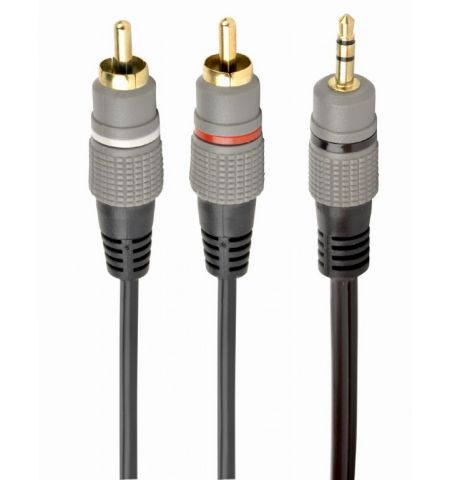 Audio cable 3.5mm-RCA - 2.5m - Cablexpert CCA-352-2.5M, 3.5 mm stereo