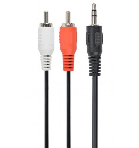 Audio cable 3.5mm-RCA - 1.5m - Cablexpert CCA-458, 3.5 mm stereo to RCA plug cable, 1.5 m