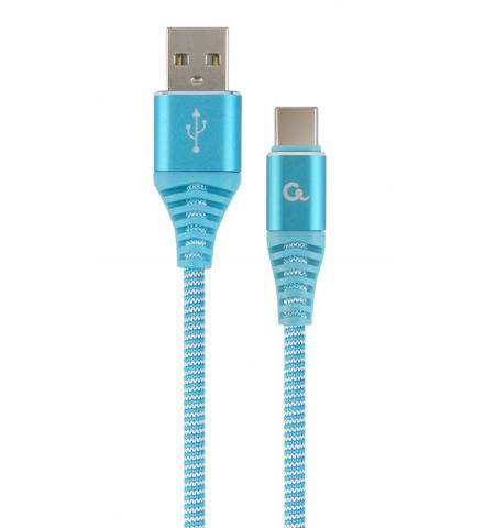 Cable USB2.0/Type-C Premium cotton braided - 2m - Cablexpert CC-USB2B-AMCM-2M-VW,