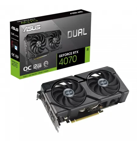 Видеокарта ASUS DUAL-RTX4070-O12G-EVO, 12ГБ GDDR6X 192бит (DUAL-RTX4070-O12G-EVO)