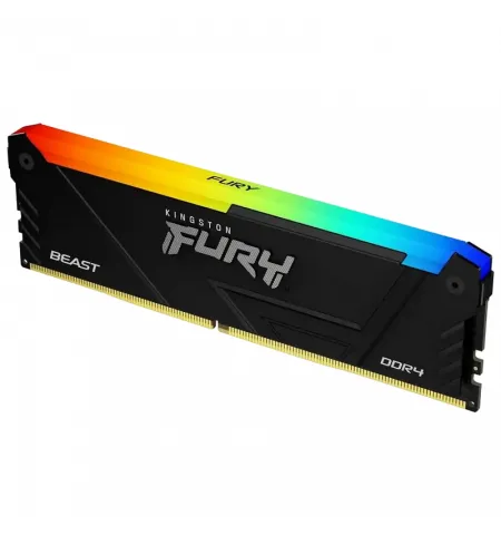 Оперативная память Kingston FURY Beast RGB, DDR4 SDRAM, 3600 МГц, 8Гб, KF436C17BB2A/8