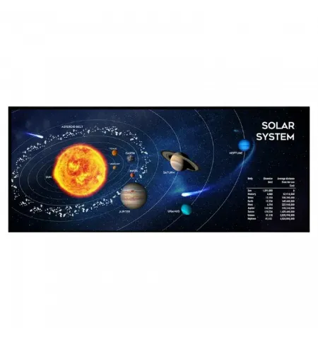 Игровой коврик для мыши Gembird MP-SOLARSYSTEM-XL-01, Large, Чёрный