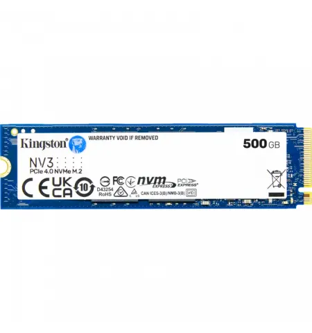 Накопитель SSD Kingston NV3, 500Гб, SNV3S/500G