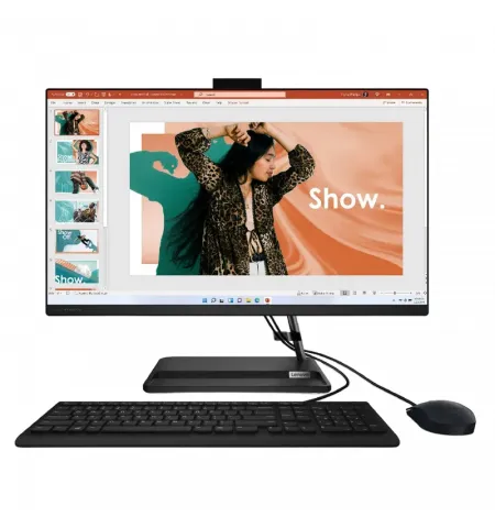 Моноблок Lenovo IdeaCentre 3 27ALC6, 27", AMD Ryzen 5 7430U, 16Гб/512Гб, Без ОС, Чёрный