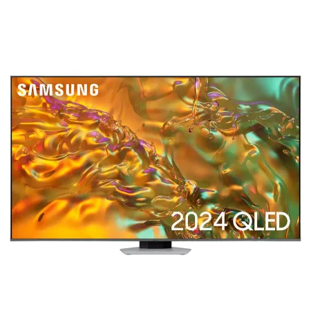 55" QLED SMART Телевизор Samsung QE55Q80DAUXUA, 3840x2160 4K UHD, Tizen 8.0, Серебристый