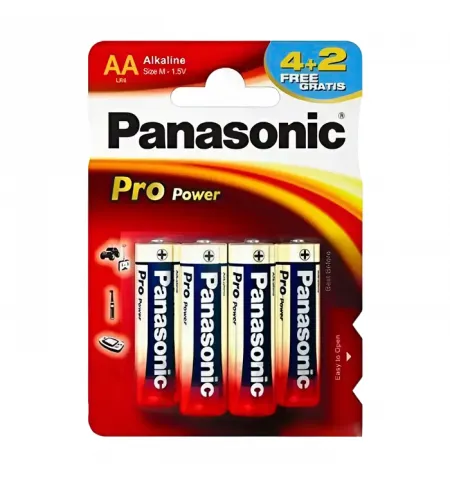 Батарейки Panasonic Pro Power LR6XEG, AA, 6шт.