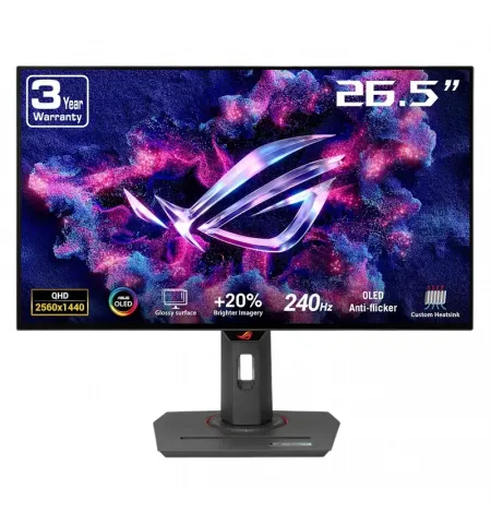 27" Игровой монитор ASUS XG27AQDMG, OLED 2560x1440 WQHD, Чёрный