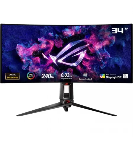 34" Игровой монитор ASUS PG34WCDM, OLED 3440x1440 WQHD, Чёрный