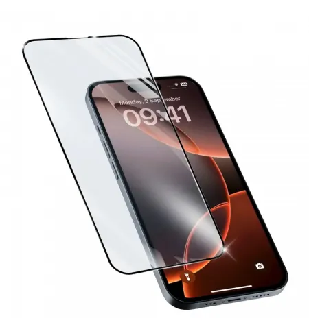 Защитное стекло Cellularline Impact Glass Capsule - iPhone 16 Pro Max, Чёрный