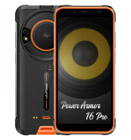 Смартфон Ulefone Armor 16 Pro, 4Гб/64Гб, Черный | Оранжевый