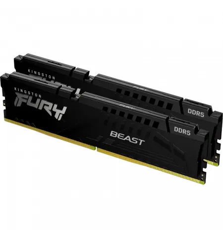 Оперативная память Kingston FURY Beast, DDR5 SDRAM, 5600 МГц, 16Гб, KF556C36BBEK2-16