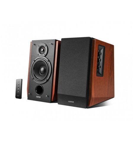 Edifier R1700BT Brown (Bluetooth) Wood, 2.0/ 66W (2x33W) RMS,  Audio in: Bluetooth & 2 analog (RCA), remote control, wooden, (4”+3/4”), 60Hz - 20kHz