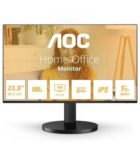 23.8” Монитор AOC 24B3HA2 / 1ms / 100Hz / Black