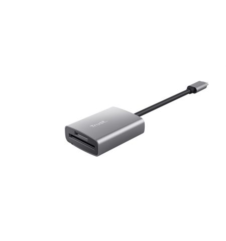 Кардридер Trust Dalyx / USB-C, microSD / SDHC/SDXC, Cable length 8 cm / Silver