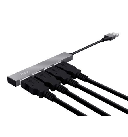 Mini USB HUB Trust  HALYX 4-PORT, silver