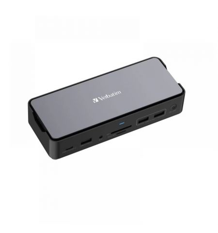 Многопортовый Адаптер Verbatim  CDS-15S/ USB-С/ 4xUSB-A/ 1xUSB-C 3.1(Gen2)/ 2xHDMI/ 1xDP/ RJ45/ SD