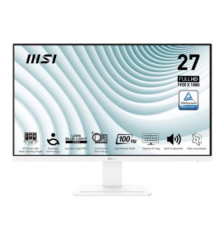 27.0” Монитор MSI PRO MP273AW/ 1ms/ 100Hz/ White