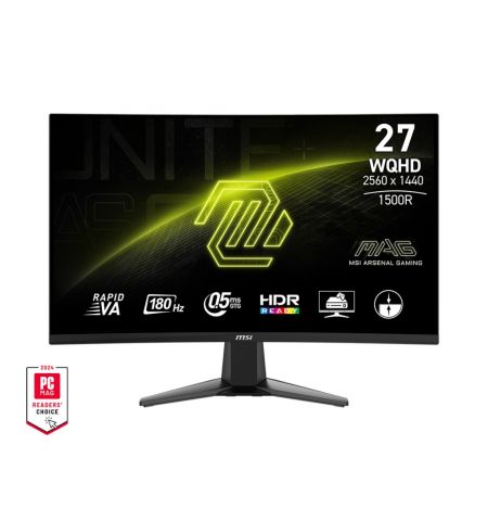 27.0” Игровой Монитор MSI MAG 27CQ6F/ QHD/ Curved/ 0.5ms/ 180Hz/ Black